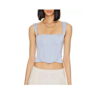 NWT We Are HaH Free People Knock Out Top in Perwinkle Blue Size S